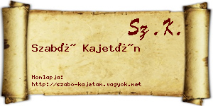 Szabó Kajetán névjegykártya